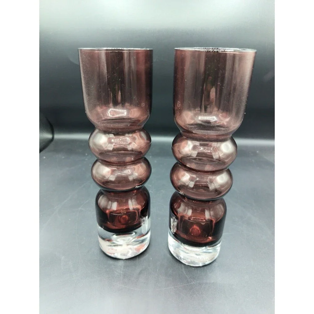 Laura Glass Works 2-8” Purple Vase Bubble